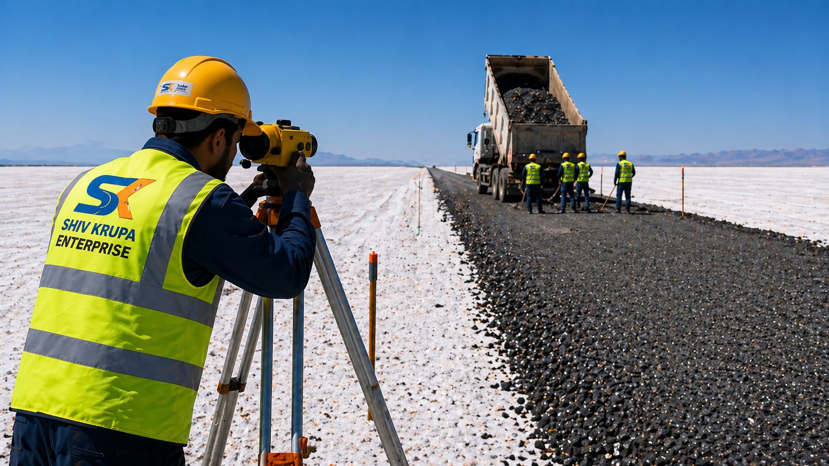 Causeway road construction